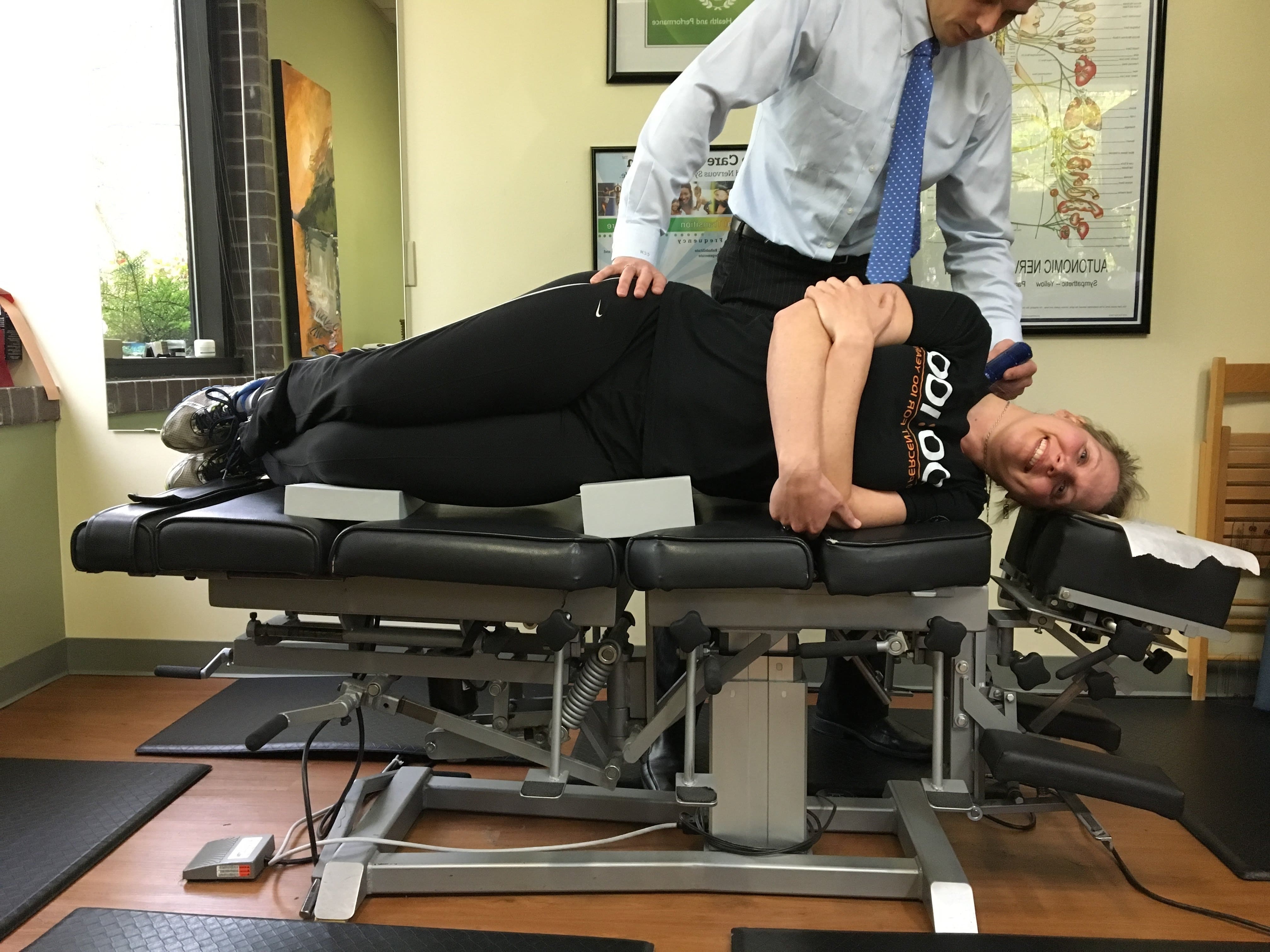 Side lying posture adjustment