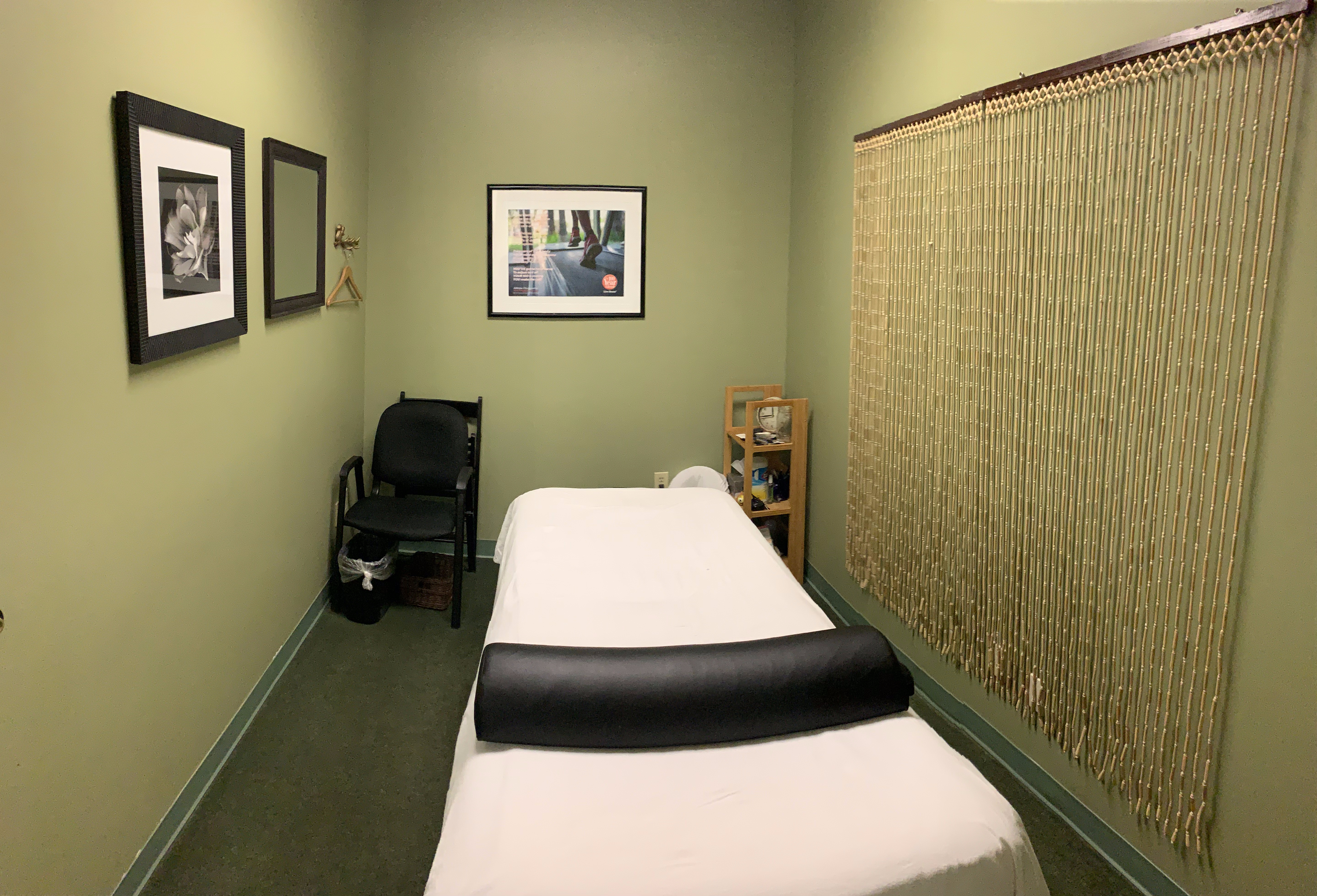 Massage therapy room at Cummins Chiropractic