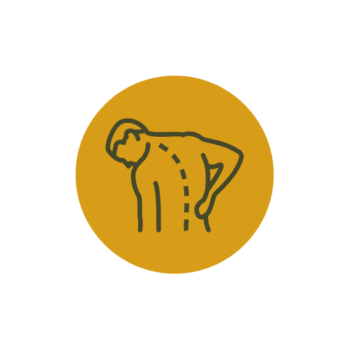 Lower Back Pain Treatment yellow symptoms element