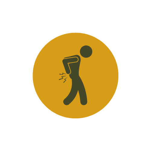 Mid Back Pain Treatment yellow symptoms element