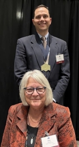Bob Cummins Jr and Barbara Cummins in honor of Bob Cummins Sr. , Bellevue Chiropractor and Rowing Contributor, at the 2026 Snohomish County Sports Hall of Fame.
